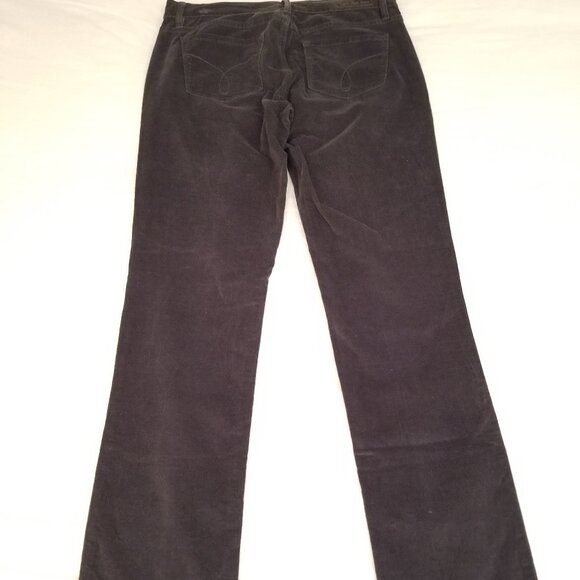 Calvin Klein Corduroy Deep Blue Green Jeans Straight Ladies Size 10 - Picture 3 of 8